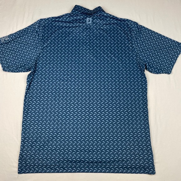 FootJoy Mens XL Dolphin Print Golf Polo Blue Corte Bella Golf Club Short Sleeve - Picture 7 of 8